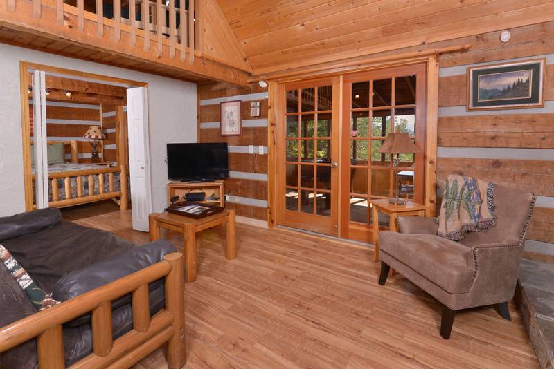 Pigeon One Bedroom Plus Loft Cabin Rental Pool Table Foosball