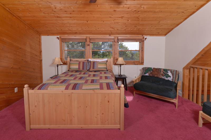 Pigeon One Bedroom Plus Loft Cabin Rental Pool Table Foosball