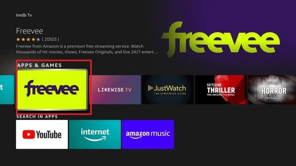 How to Install IMDb TV/Freevee on FireStick for Free Movies