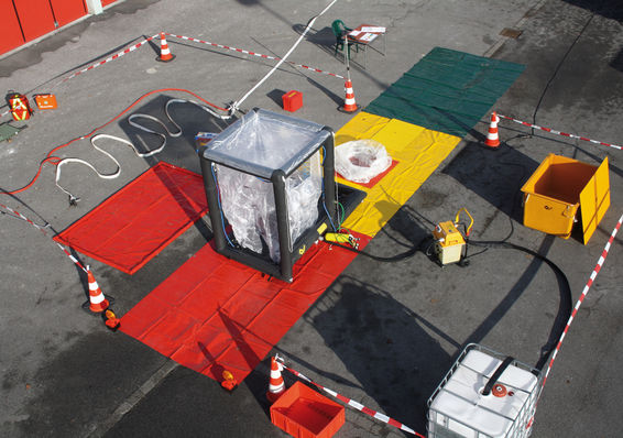 Pneumatic tents & showers Yen Lee Fireweld Pte Ltd