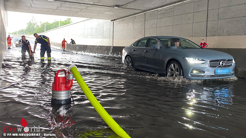 Nö Starkregen am 17.07.2021 für Einsätze in Wr. Neudorf