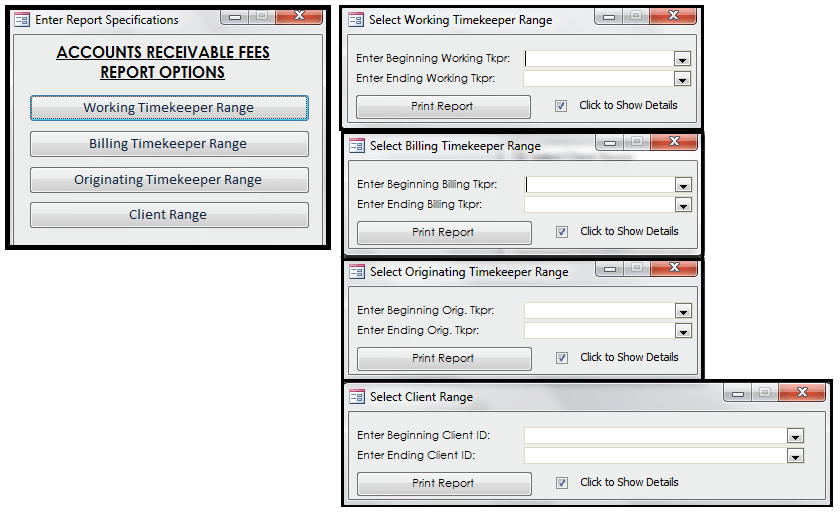 AR Fee Reports • Firm Options, Inc.