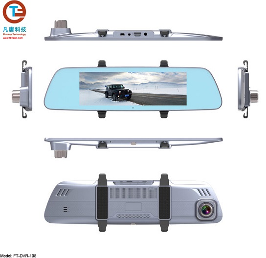 4G Car Driving Video Recorder,With 8 inch IPS Touch Screen,Rearview