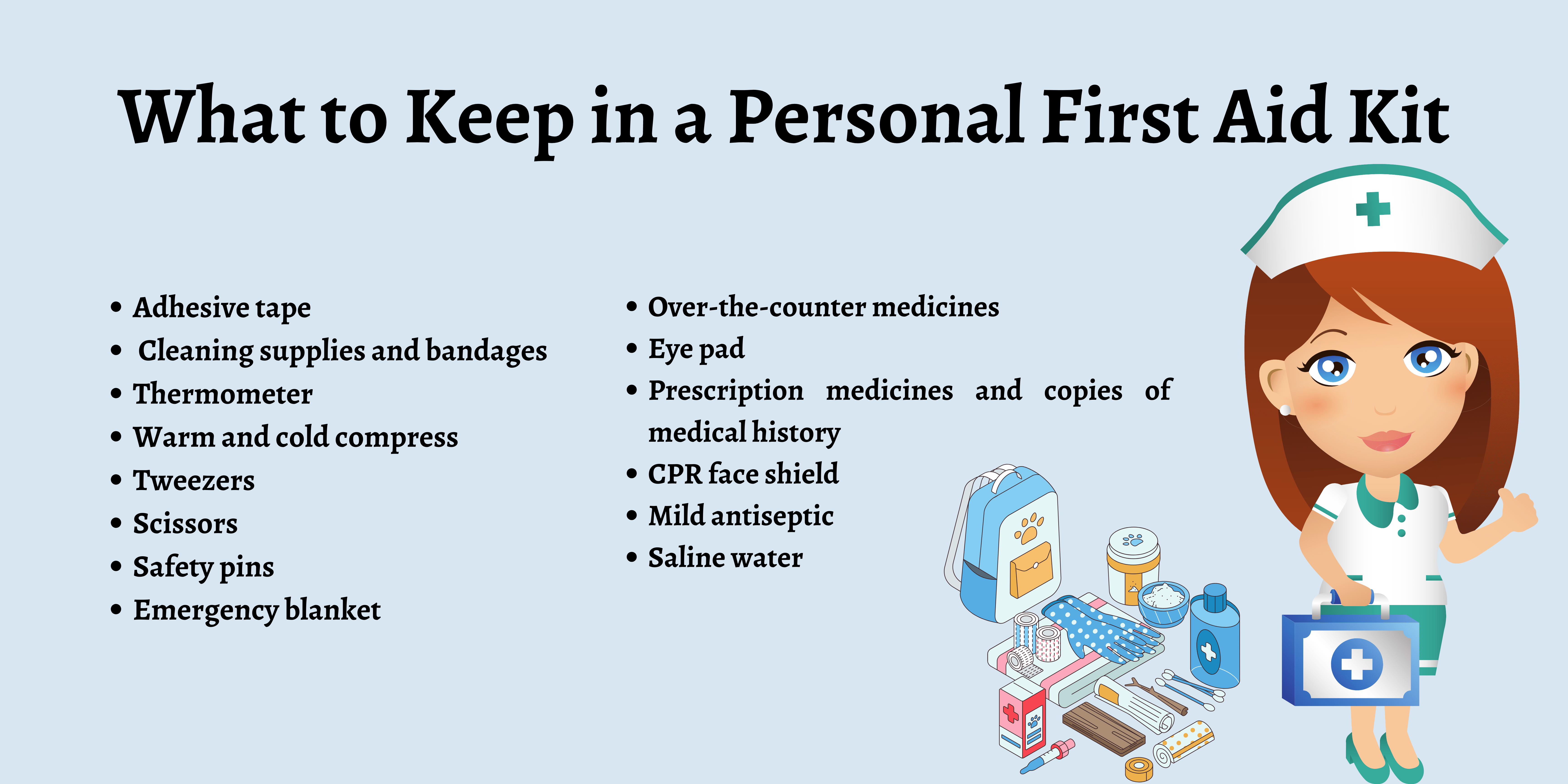 Personal First Aid Kit Checklist First Aid for Free