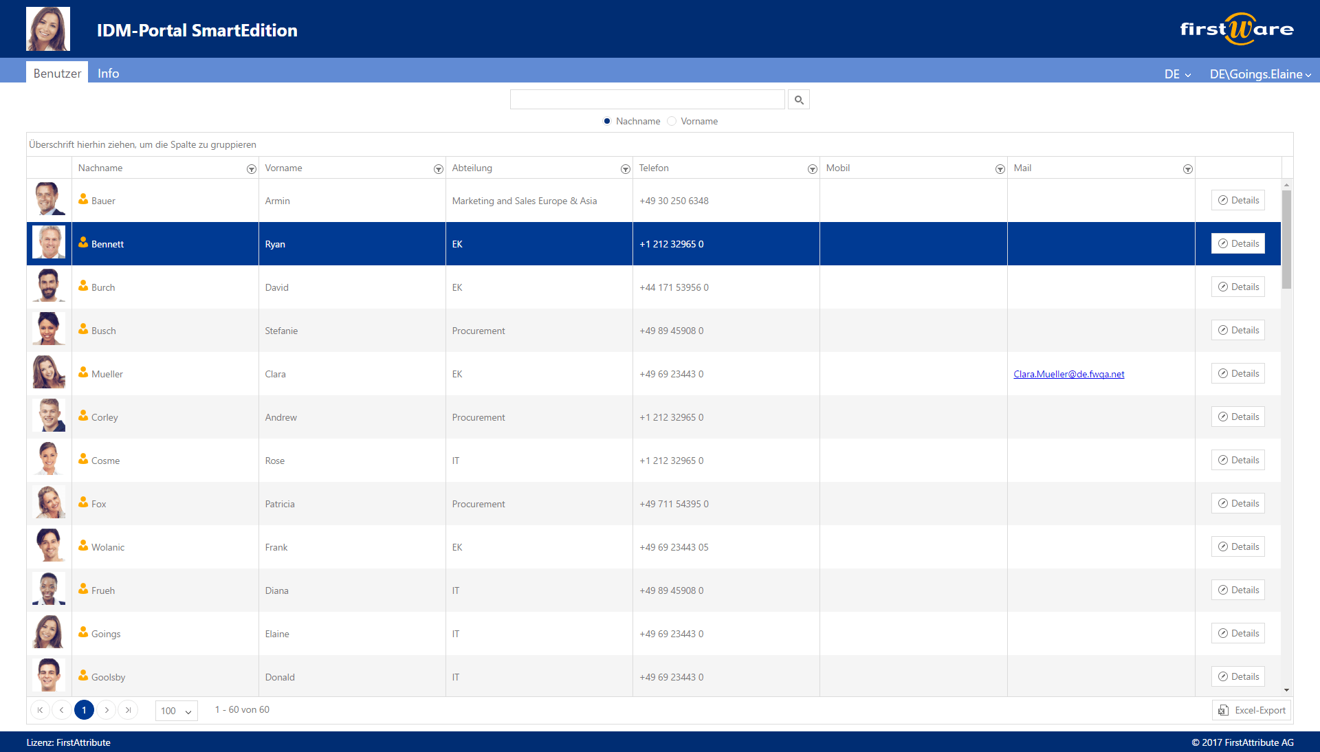 FirstWare IDMPortal AD Management Software FirstAttribute AG