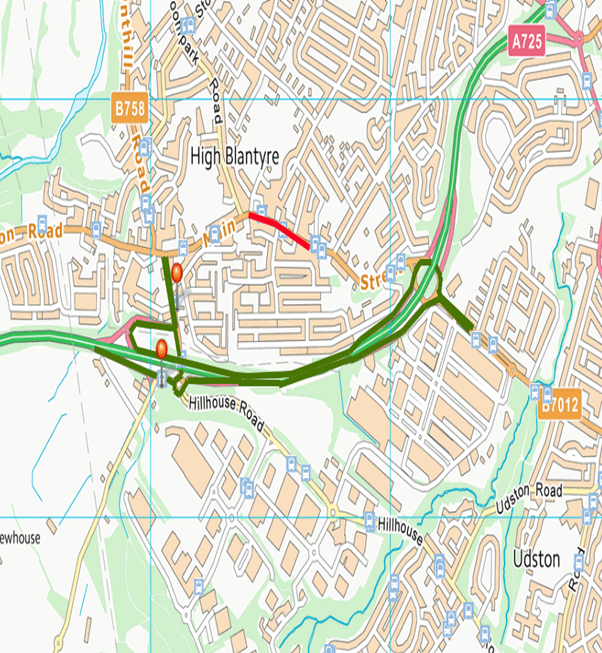 Services 201 & 263 Main Street, High Blantyre. First Bus