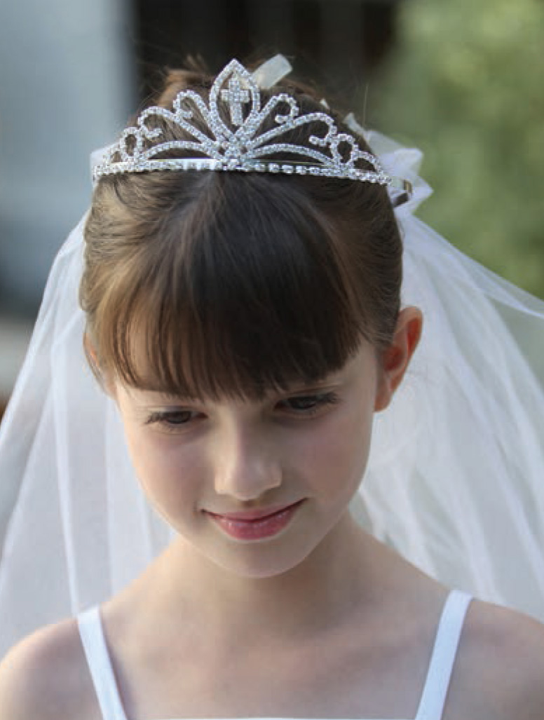 First Communion Cross Tiara Communion Veil First Communion Veils for Sale