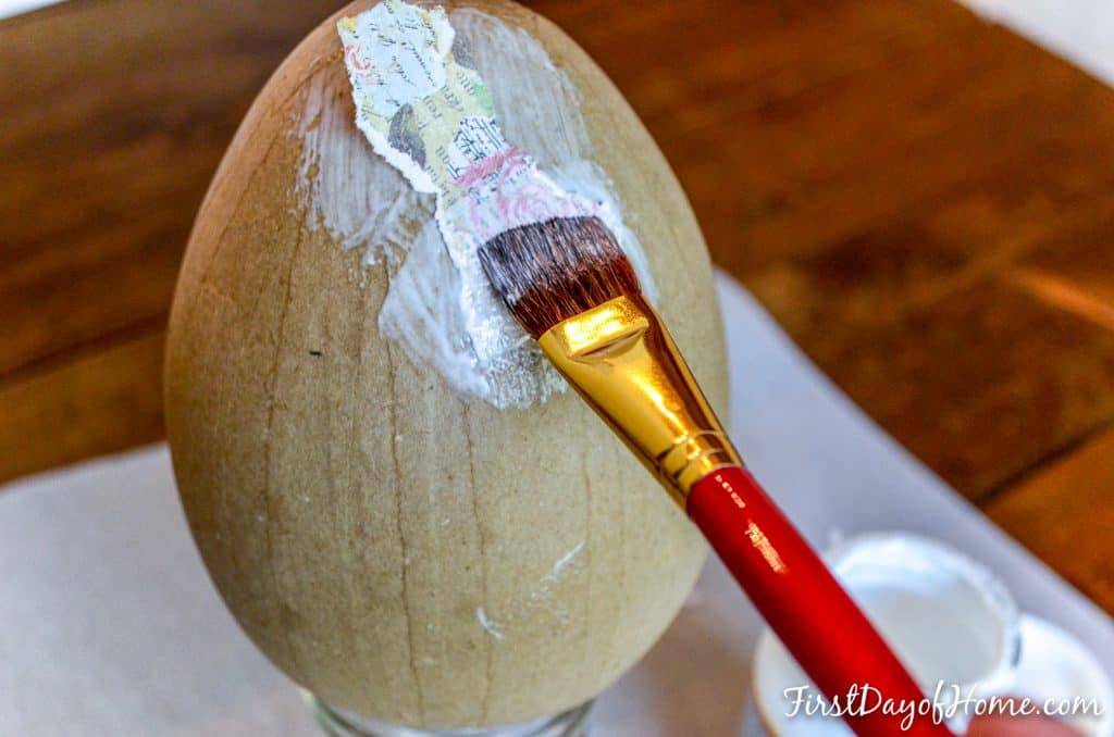 How to Make Beautiful Decoupage Eggs First Day of Home