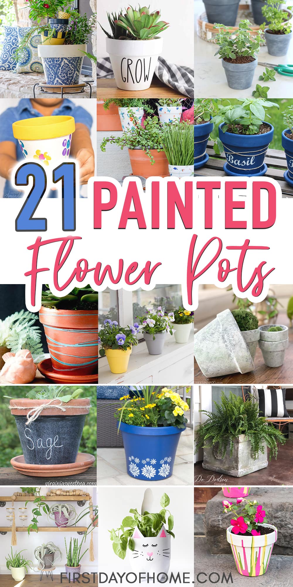 23 Best Flower Pot Painting Crafts to Try this Year