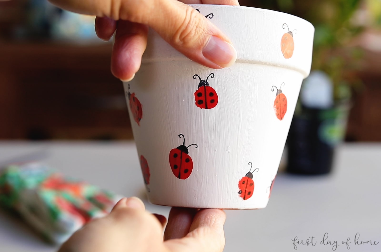 Easy Fingerprint Flower Pot Tutorial Adorable Gift Idea