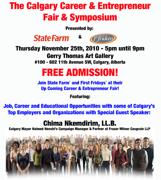 FIRST FRIDAYS Calgary Jobs, Career & Entrepreneur Fair & Symposium