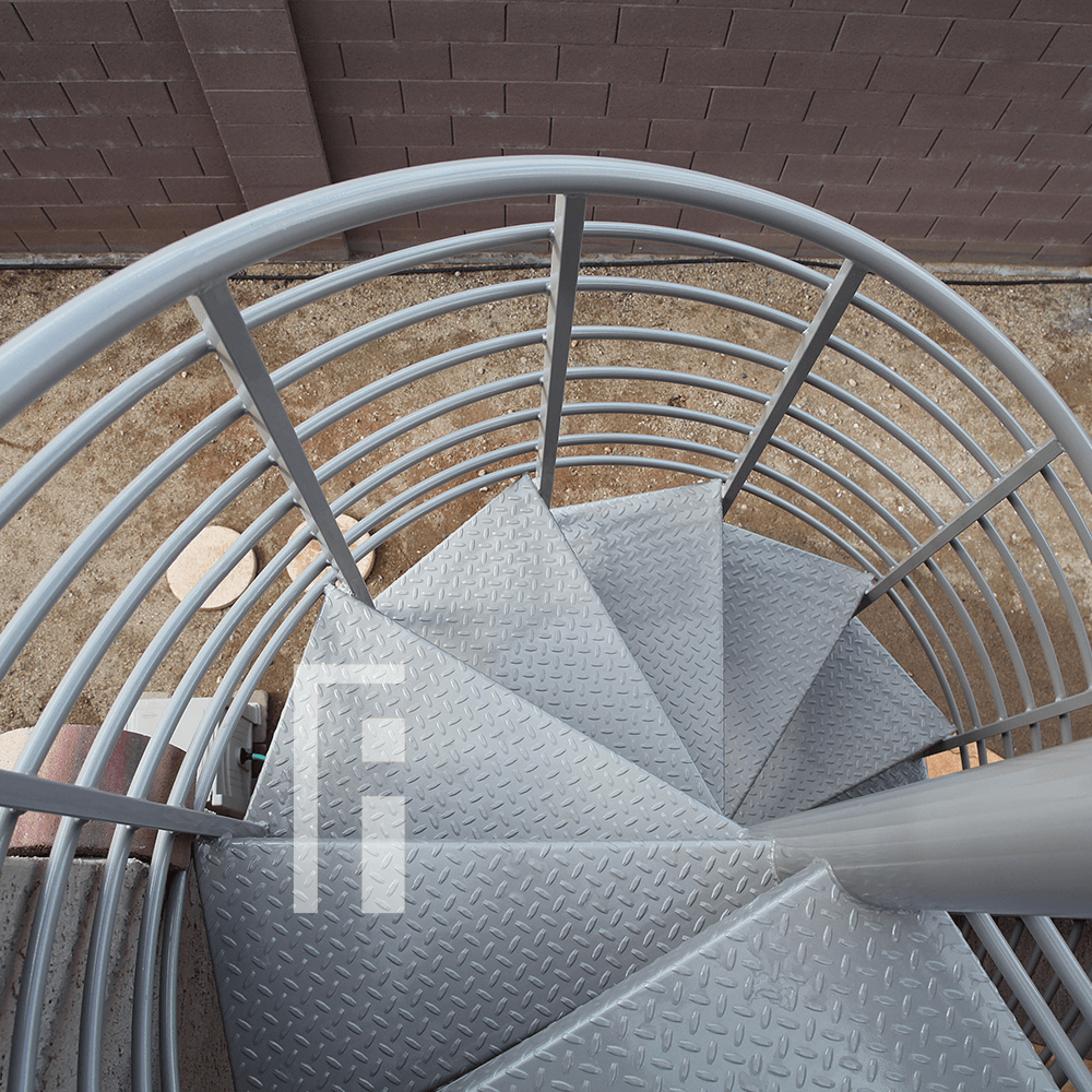 Plain Bar Iron Spiral Staircase First Impression Ironworks