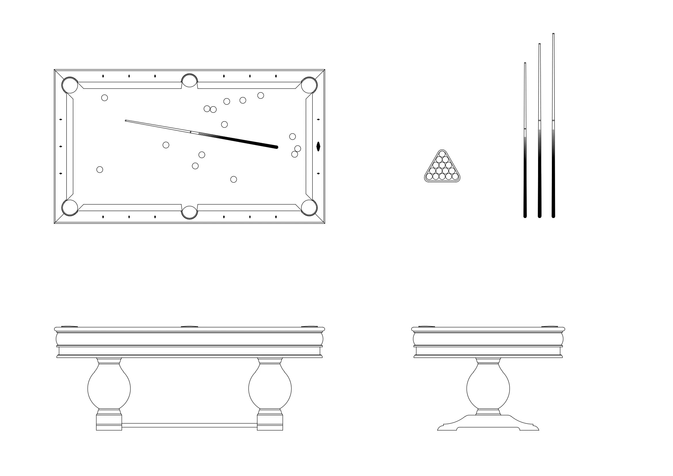 Pool Table CAD Blocks Free