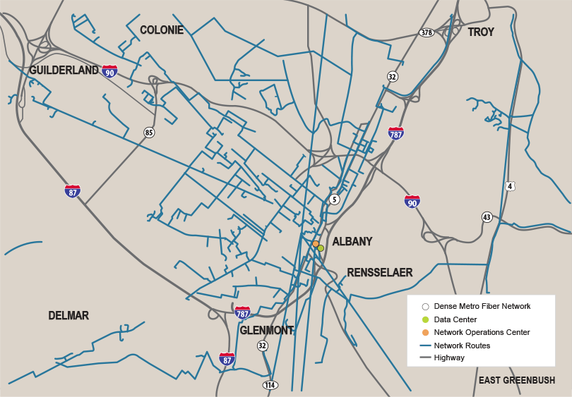 Network Map FirstLight Fiber