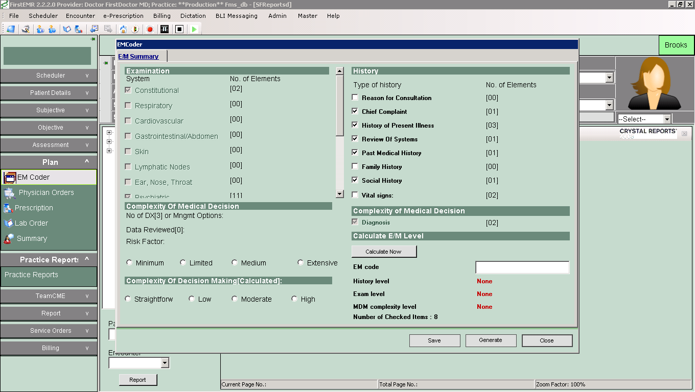 EMR Screenshots