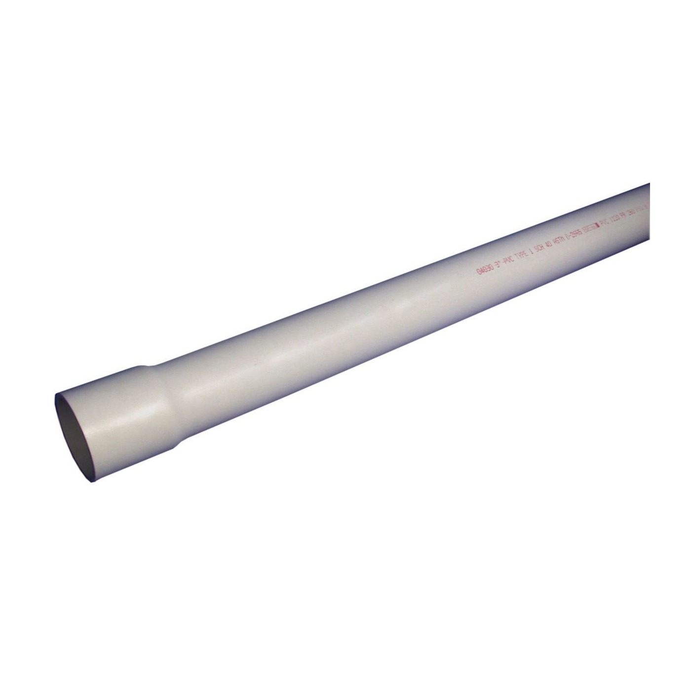 4 in x 20 ft Belled End, SCH 40/STD PVC Pipe, White First Supply