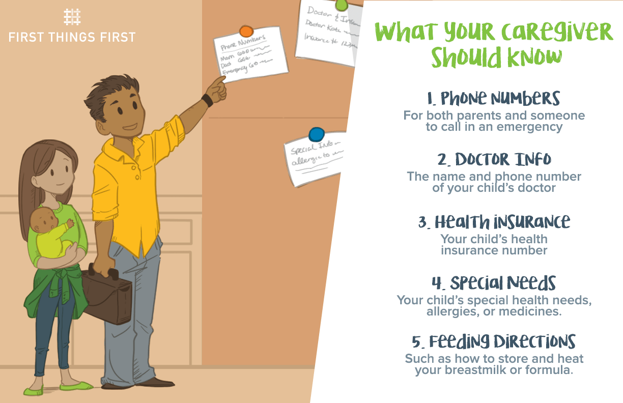 Child Care for Babies First Things First