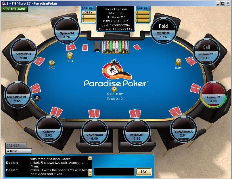 First Time Poker Player ParadisePoker review