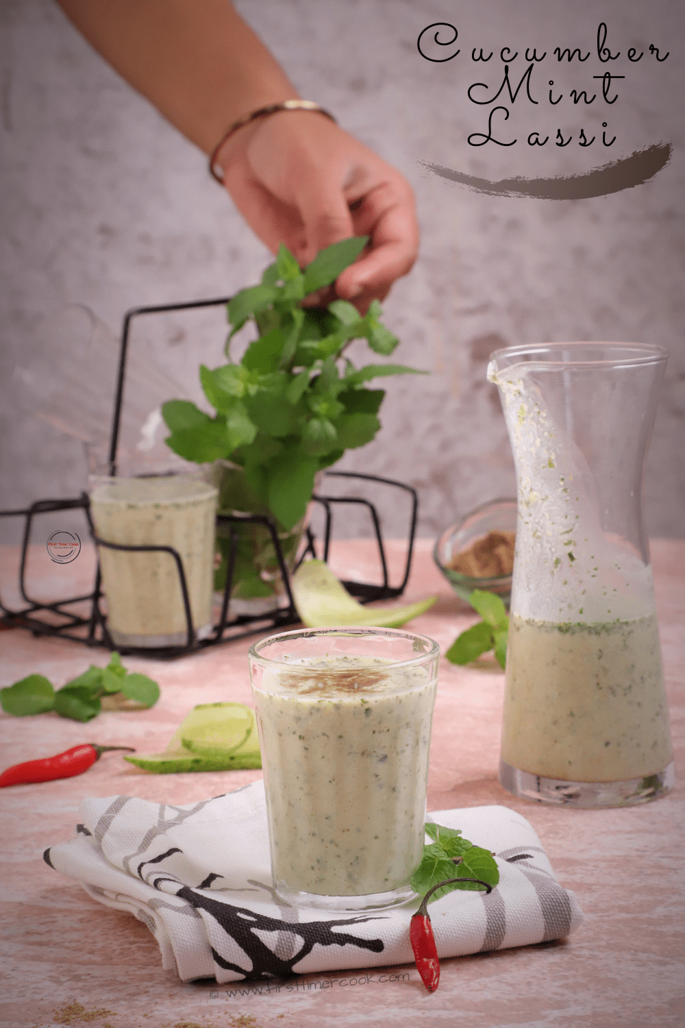 Cucumber Mint Lassi (no cook summer beverage)