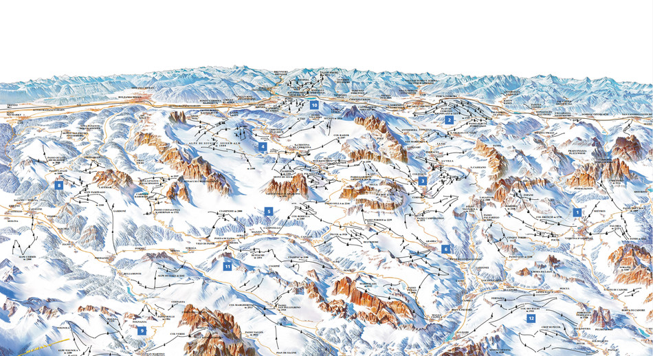 Dolomites the map for your arrival journey Visit the Dolomites.