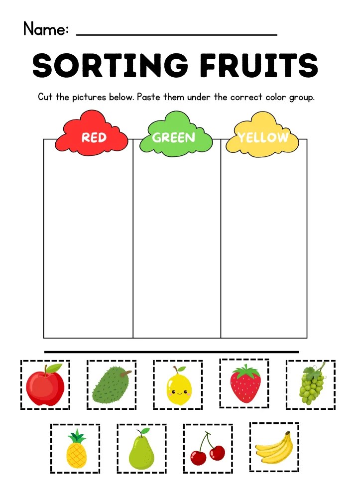 Color Worksheets For Kindergarten FirstWorksheets