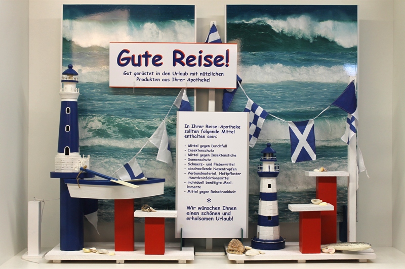 SchaufensterDekorationen und Werbegestaltung für Apotheken