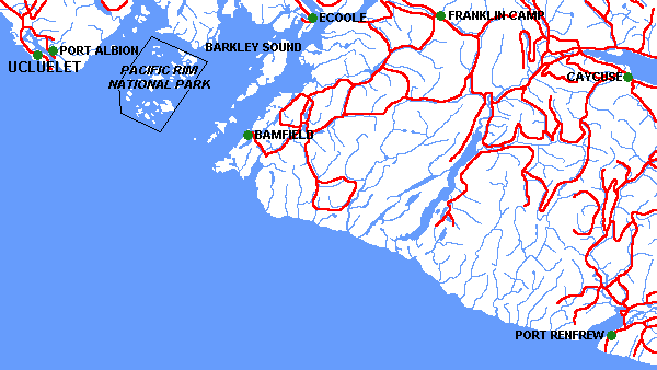 South West Vancouver Island Area of British Columbia