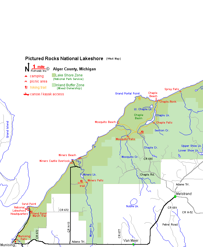 Pictured Rocks National Lakeshore Alger County Michigan Interactive™