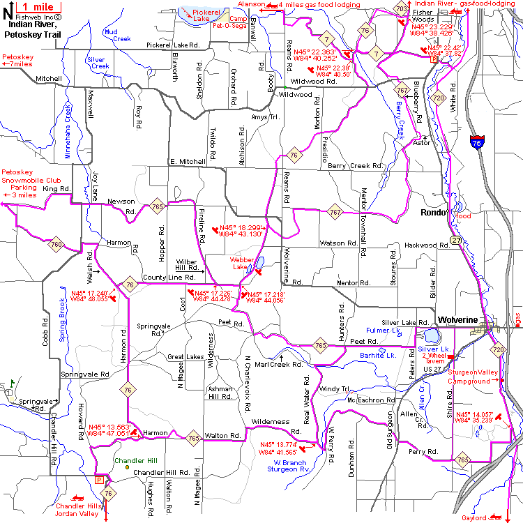 World Maps Library Complete Resources Michigan Snowmobile Trail Maps