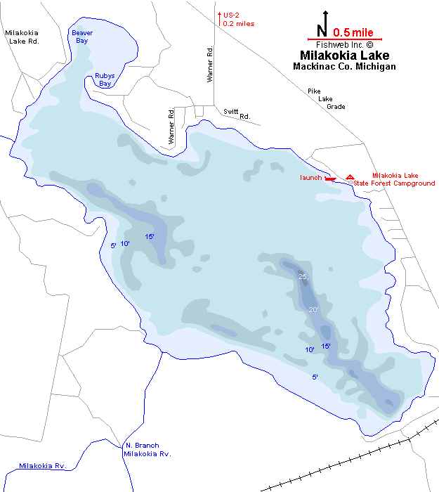 Milacs Lake Map