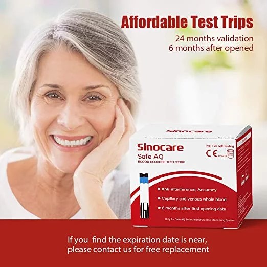 Sinocare Safe AQ 50 Test Strips FitMax