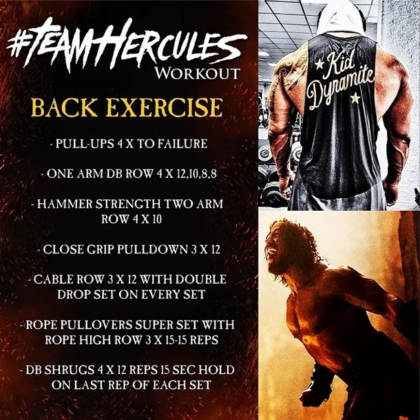 Hercules Workout By Dwayne “The Rock” Johnson Fitneass