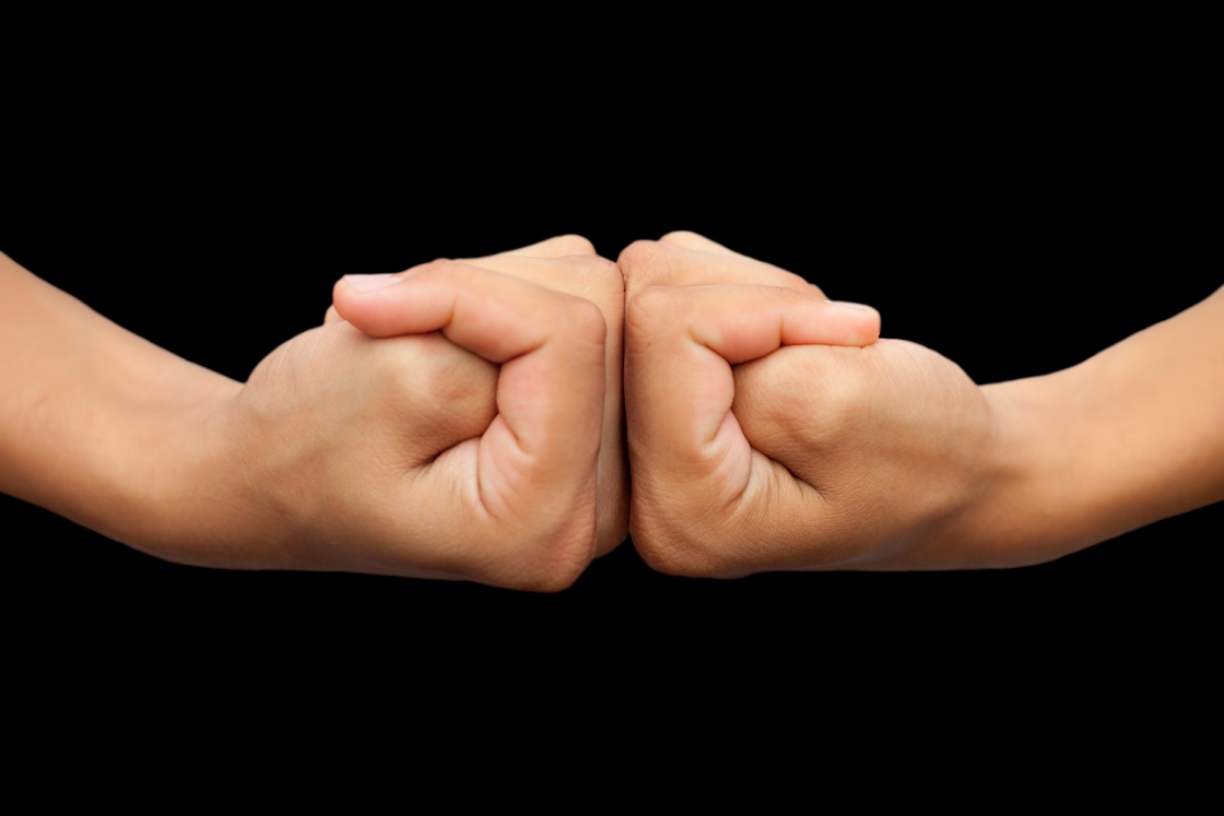 Hands arrangement in Brahma mudra. Source Shutterstock