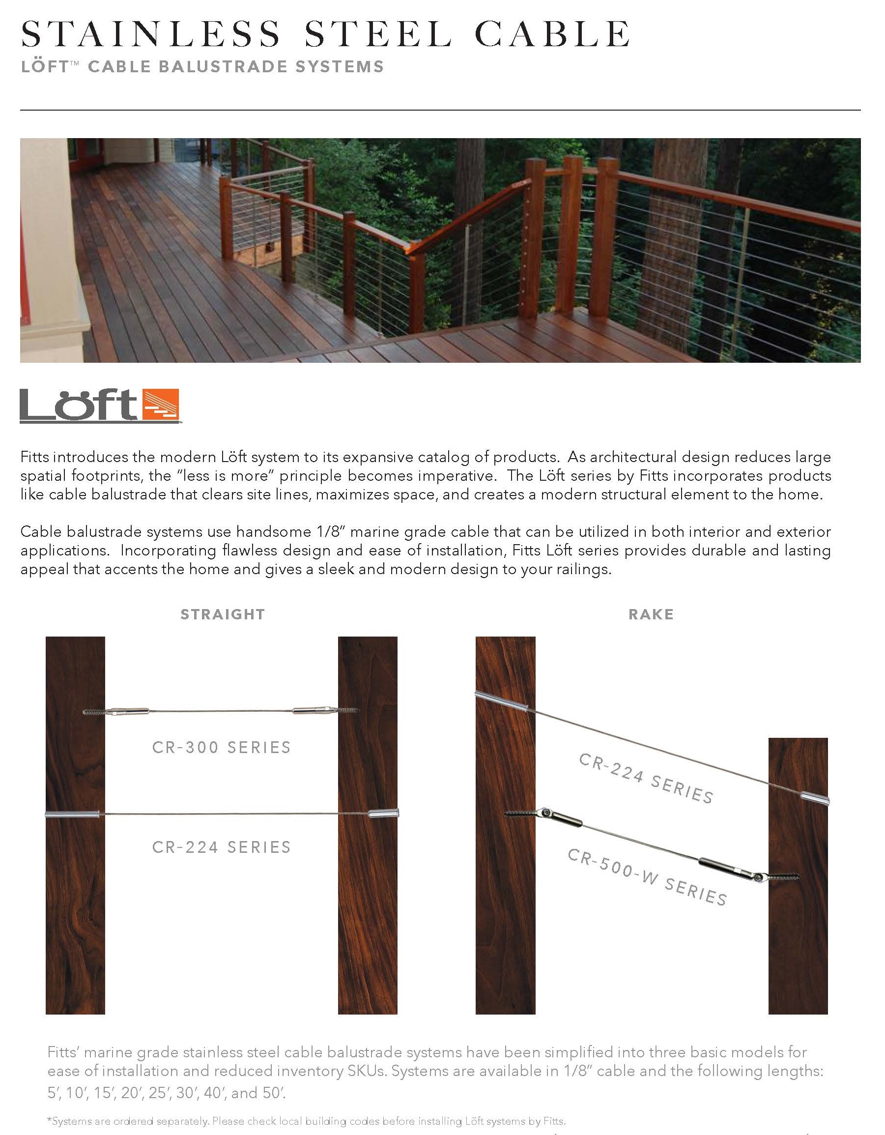 Modern Loft Cable Balustrade Fitts Industries, Inc., Manufacturers of