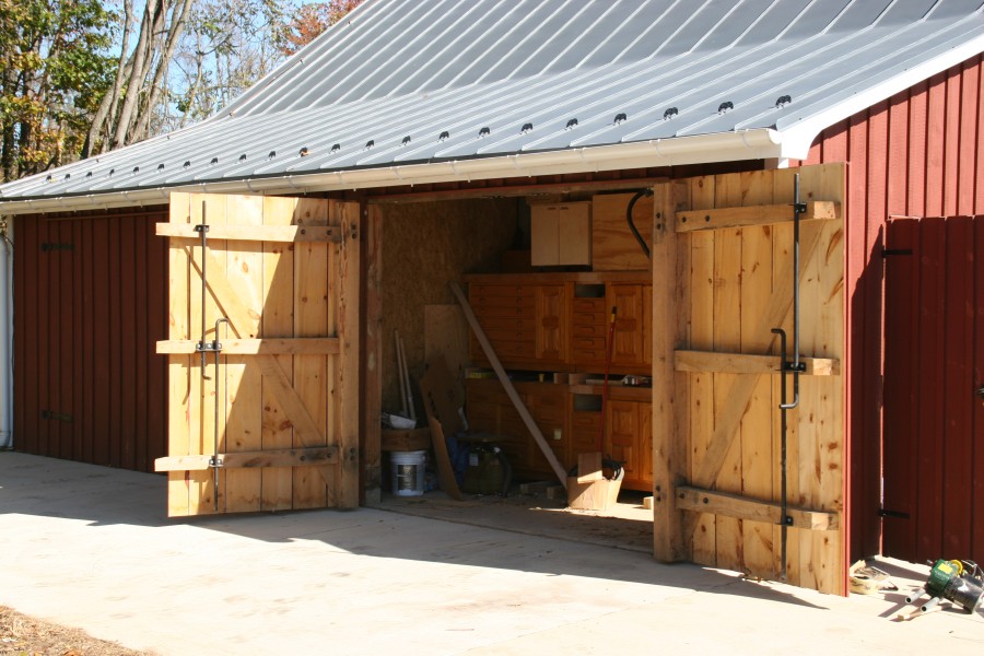 Historic Corn Crib Adaptively Reused for Equipment and Material Storage Facility