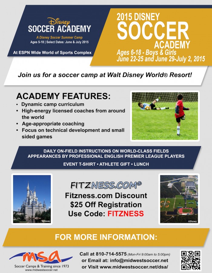 Register for Disney’s Summer Soccer Camp with Discount Code Now