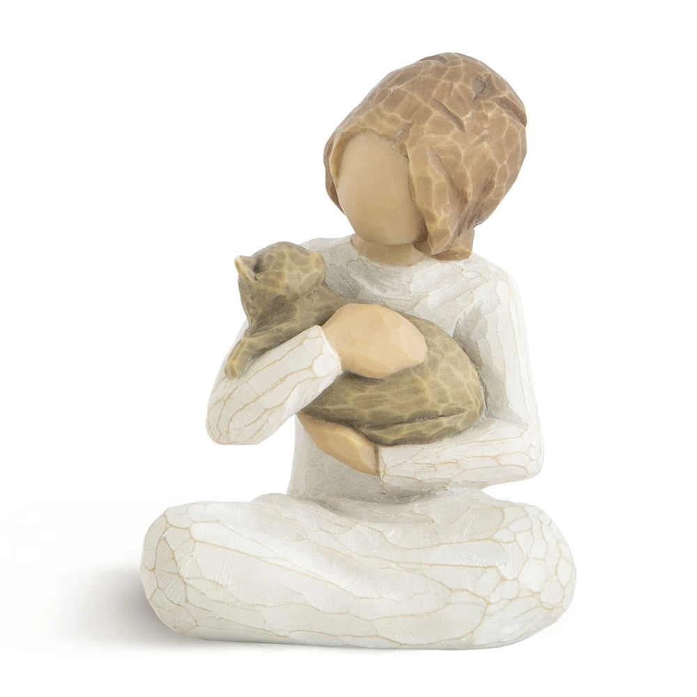 Fitzula's Gift Shop Willow Tree Kindness Girl with Cat Figurine