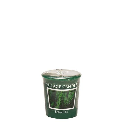 Village Candle Balsam Fir Wrapped Votive Fitzula's Gift Shop