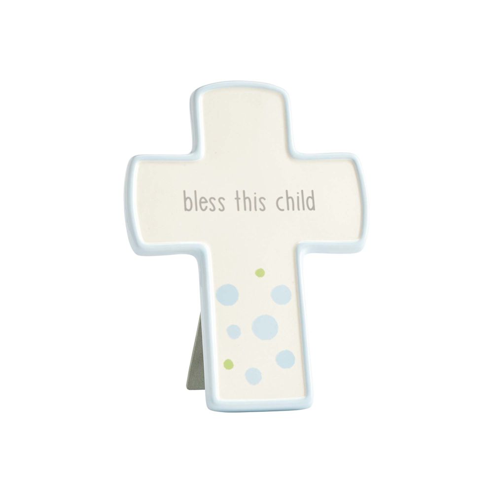 Enesco Beginnings Blue Baby Cross Fitzula's Gift Shop
