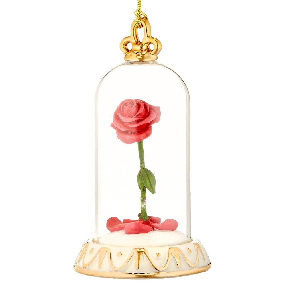 Beauty and the Beast Rose Ornament Fitzula's Gift Shop