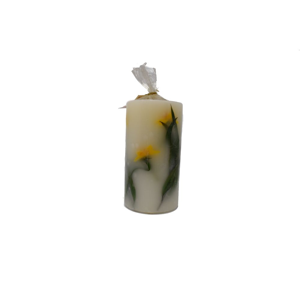 Fitzula's Gift Shop Hot Wax Candle Company Daffodill Blooms Pillar Candle