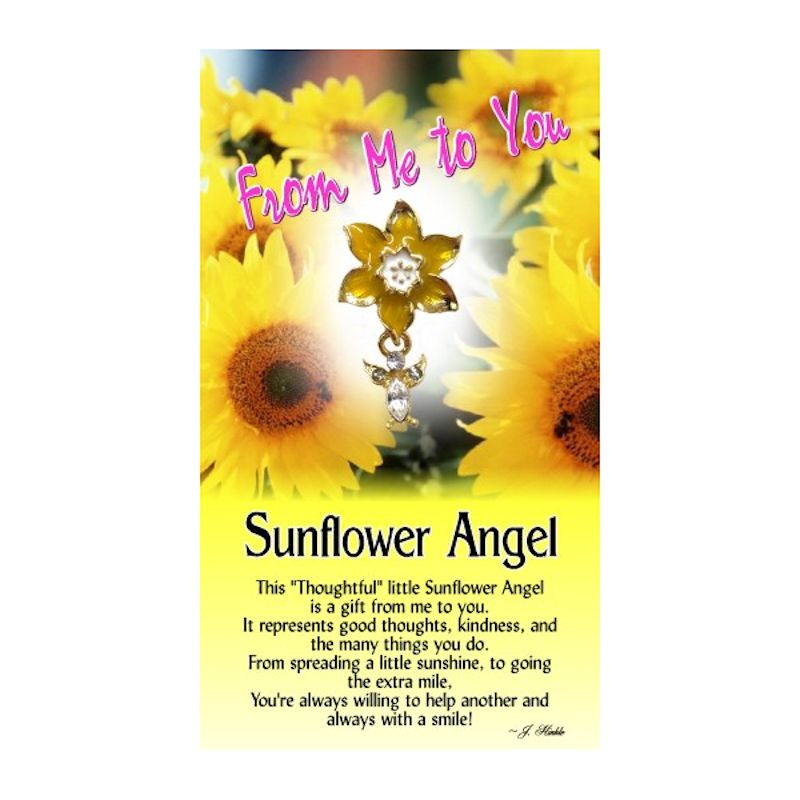 Fitzula's Gift Shop Thoughtful Little Angels Sunflower Angel Pin