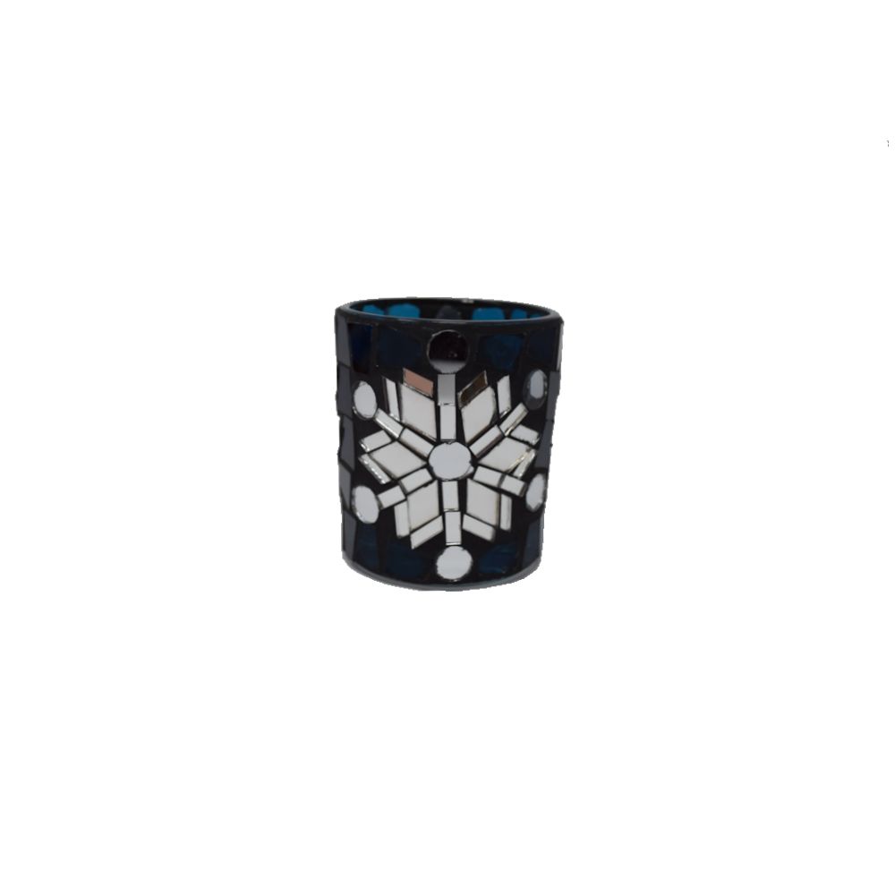 Fitzula's Gift Shop Yankee Candle North Pole Mosaic Snowflake Votive Holder