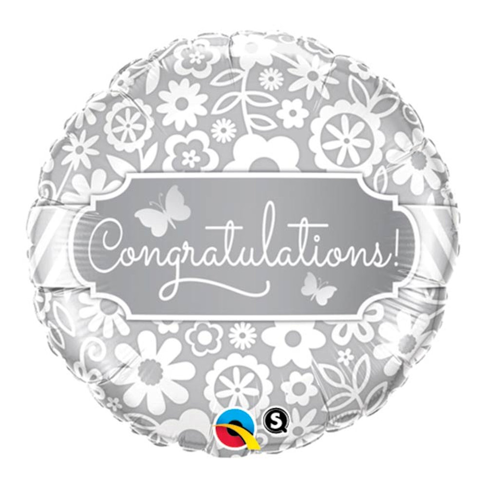 Burton+Burton 18" Wedding Congratulations Balloon Fitzula's Gift Shop