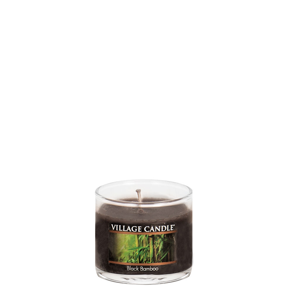 Village Candle Black Bamboo 1.2 oz Mini Glass Votive Fitzula's Gift Shop