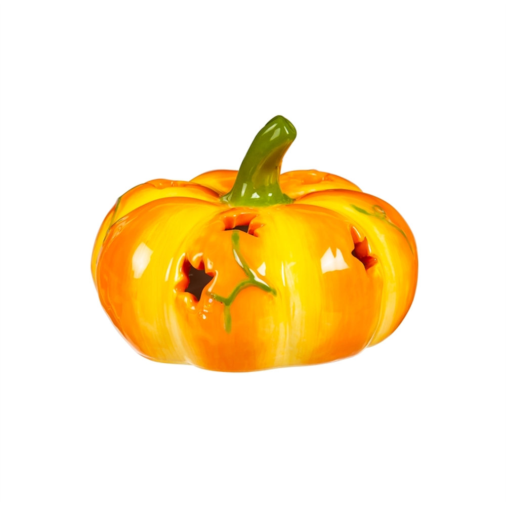 Fitzula's Gift Shop Evergreen LED Ceramic Pumpkin Table Decor