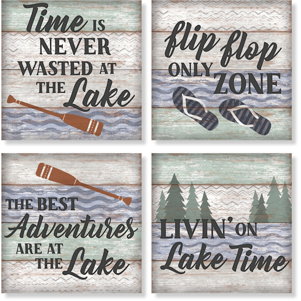 Fitzula's Gift Shop Carson Home Accents Lake Pattern Square House