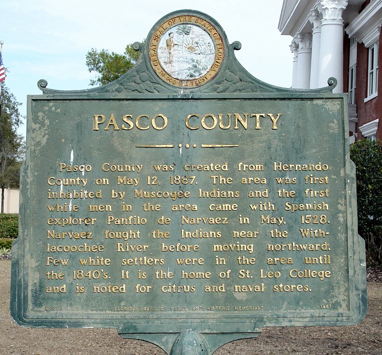 Historical Markers in Pasco County, Florida