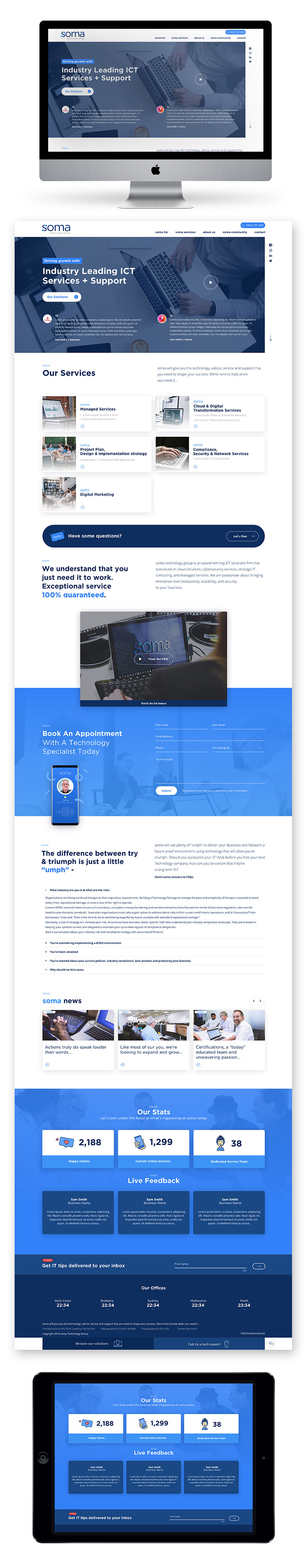 soma technology group Our Work Five by Five Web Design