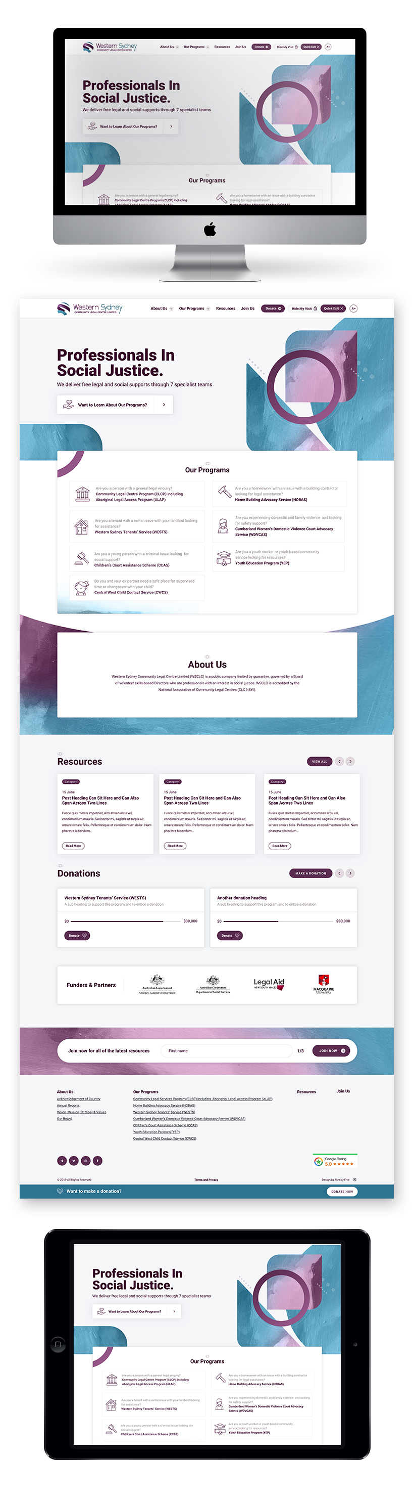 Western Sydney Community Legal Centre Five by Five  Design